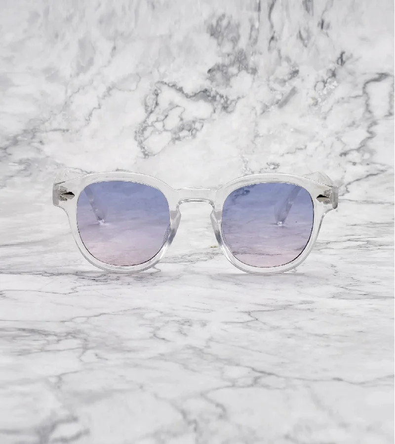 Explicit Poets Explicit Poets Unisex JOHNNY CLEAR Clear - Blue to Pink Stylish Sunglasses, 2EP58