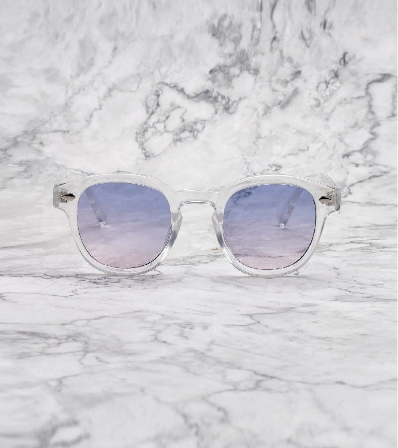  اكسبليست باوتس نظارات شمسية أنيقة جوني كلير للجنسين أزرق إلى وردي - Image 2