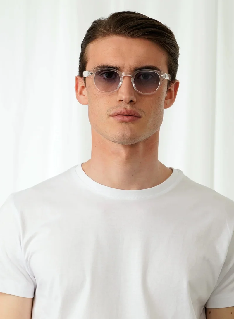 Explicit Poets Explicit Poets Unisex JOHNNY CLEAR Clear - Blue to Pink Stylish Sunglasses, 2EP58