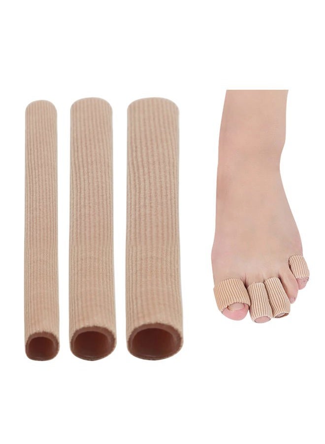 BangBoom 3 Sizes Cuttable Elastic Fabric Toe Sleeve Protectors with Gel Lining, Toe Cushion Tube Toe Tubes Sleeves Soft Gel Corn Pad Protectors for Toes Fingers Blisters Calluses (3) - Image 1