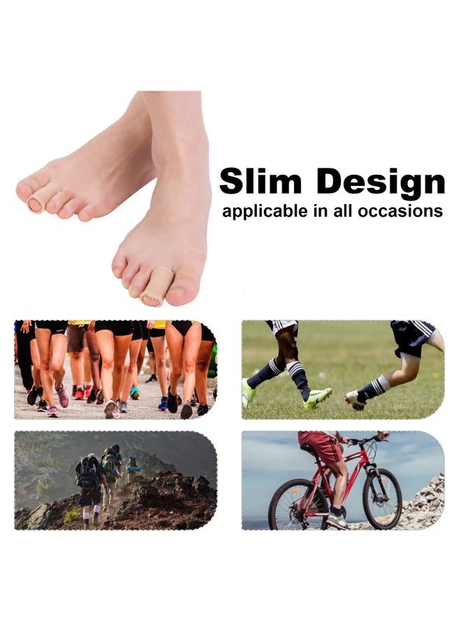 BangBoom 3 Sizes Cuttable Elastic Fabric Toe Sleeve Protectors with Gel Lining, Toe Cushion Tube Toe Tubes Sleeves Soft Gel Corn Pad Protectors for Toes Fingers Blisters Calluses (3) - Image 2
