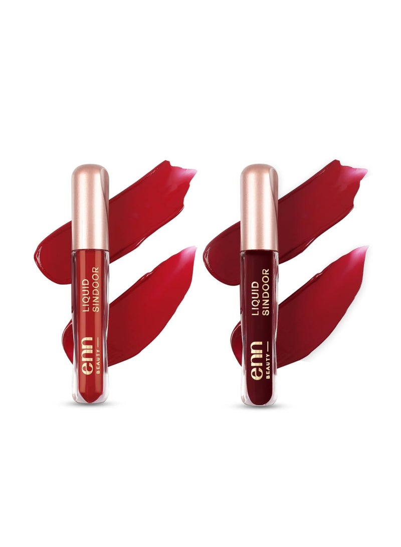 ENN Long Lasting and Waterproof Red and Maroon Liquid Sindoor Maroon Red - Image 1