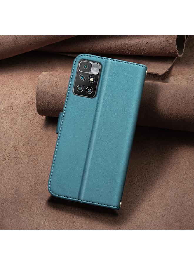 erorex Case For Redmi 10 2022 / Note 11 4G Square Texture Leather Phone Case - Image 3