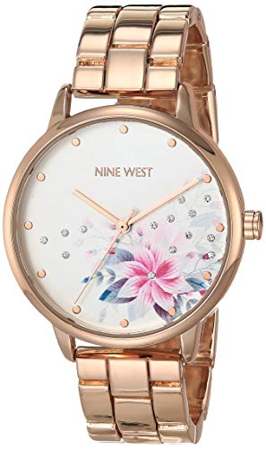 Nine West Women's Crystal Accented Bracelet Watch - Image 4