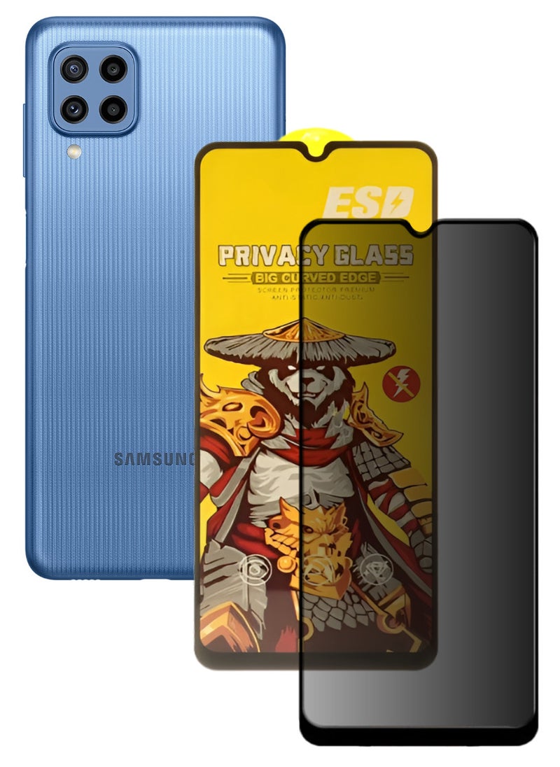 ESD Tempered Dustproof Privacy Glass Screen Protector Compatible For Samsung Galaxy M22 - Image 1