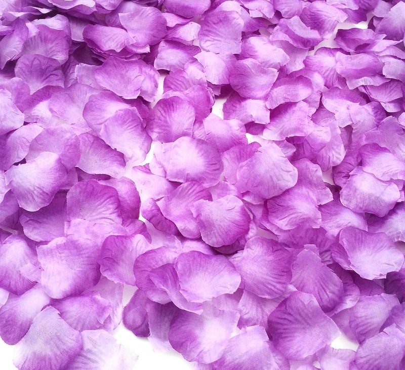 CODE FLORIST 2200 PCS Light Purple Silk Rose Petals,Lavender Petals Lilac Petals forWedding Flower Decoration - Image 2