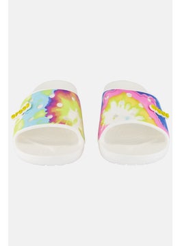 crocs Men Classic Tie Dye Slides, White Combo  - Image 4