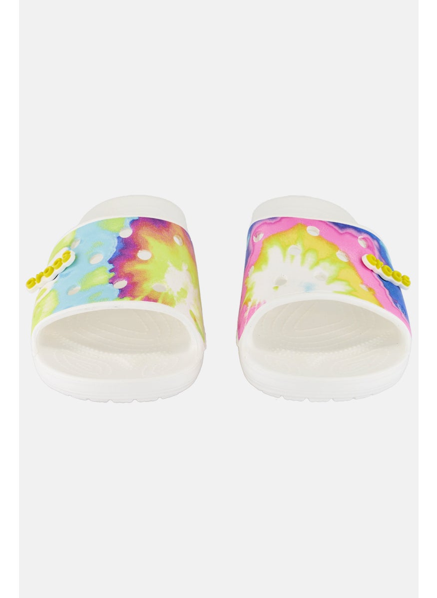 crocs Men Classic Tie Dye Slides, White Combo  - Image 4