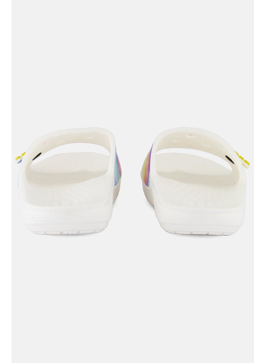 crocs Men Classic Tie Dye Slides, White Combo  - Image 3