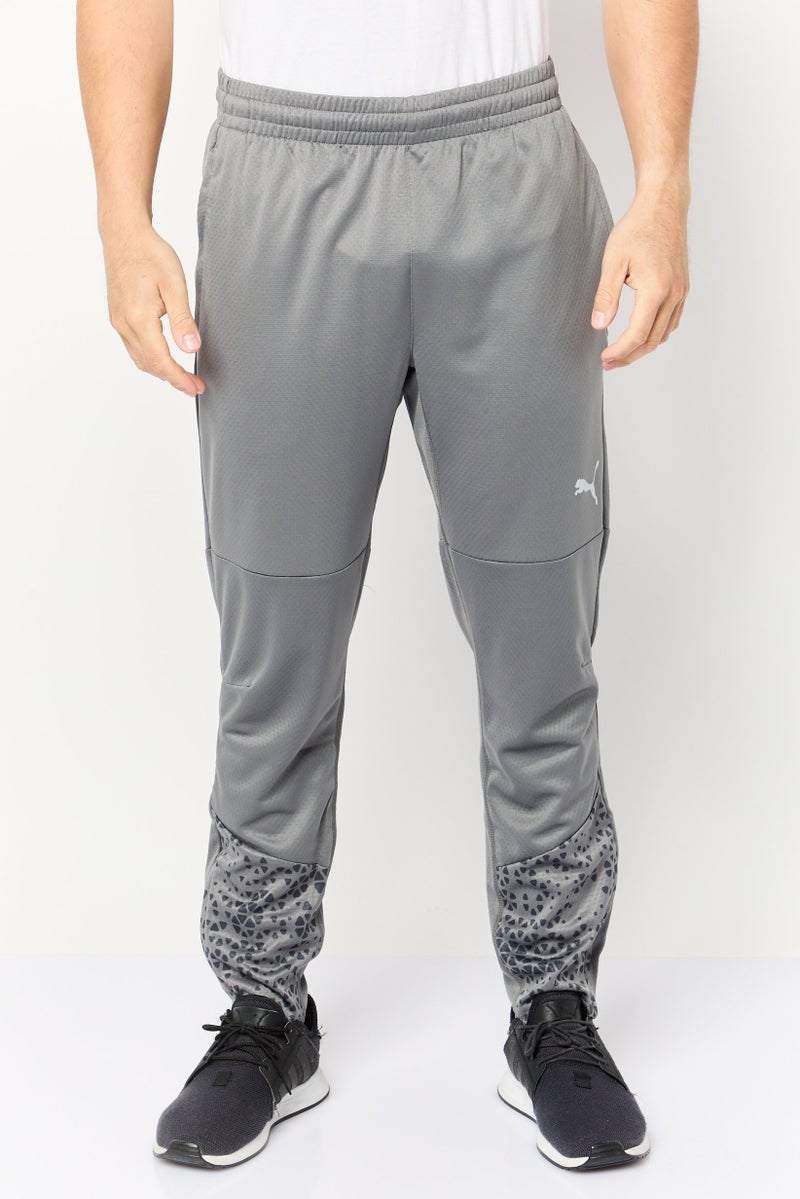 PUMA سروال تدريب ضيق للرجال، رمادي - Image 1