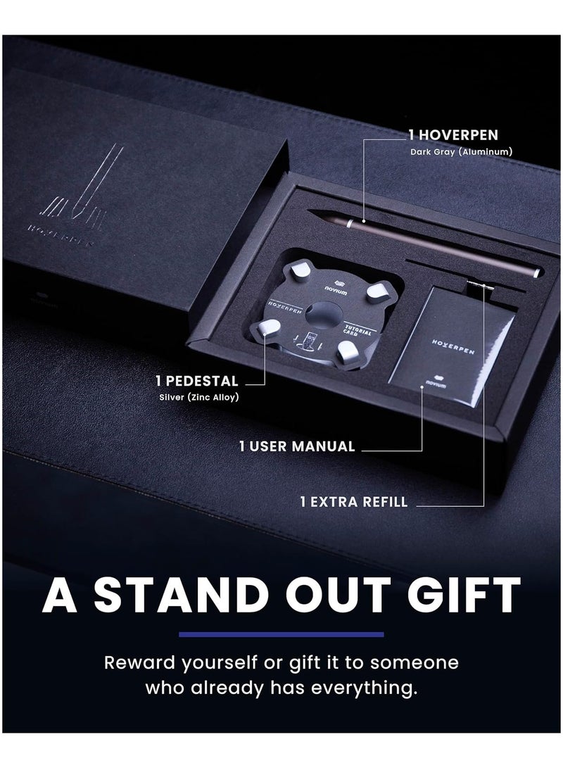 novium Hoverpen - Luxury Pen for Men & Women, Vertically Standing Executive Ballpoint Pen with Top Grade Free-Flowing Ink Refill, Metal Made, Unique Gifts, Luxury Pen for Men, Mens Gifts Ideas - Image 4