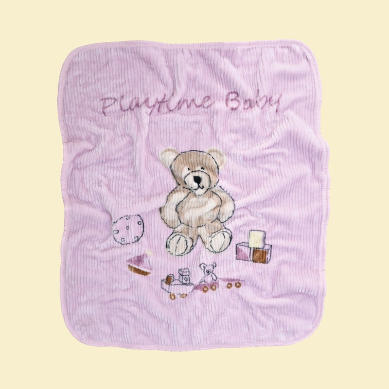 Morano Coco Baby Blanket- Microfiber- 120x90 cm Teddy Bear Blanket for Baby- light weight Soft & Cozy Nursery Throw- Recieving blanket- Swaddle - Image 1