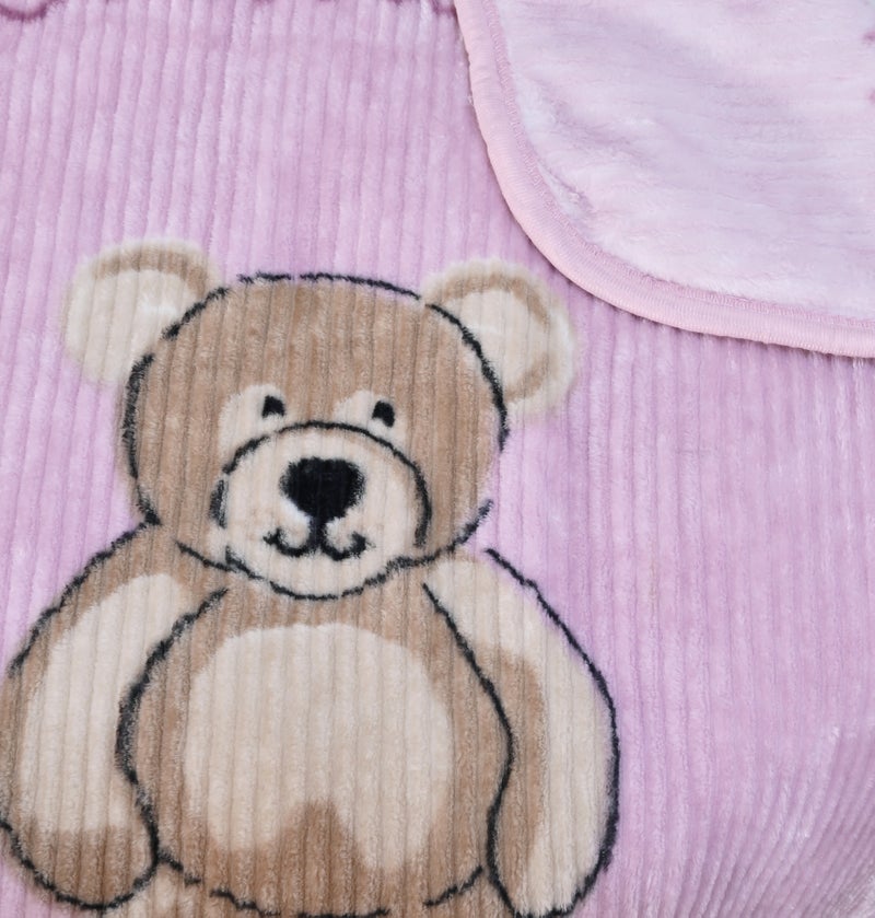 Morano Coco Baby Blanket- Microfiber- 120x90 cm Teddy Bear Blanket for Baby- light weight Soft & Cozy Nursery Throw- Recieving blanket- Swaddle - Image 3