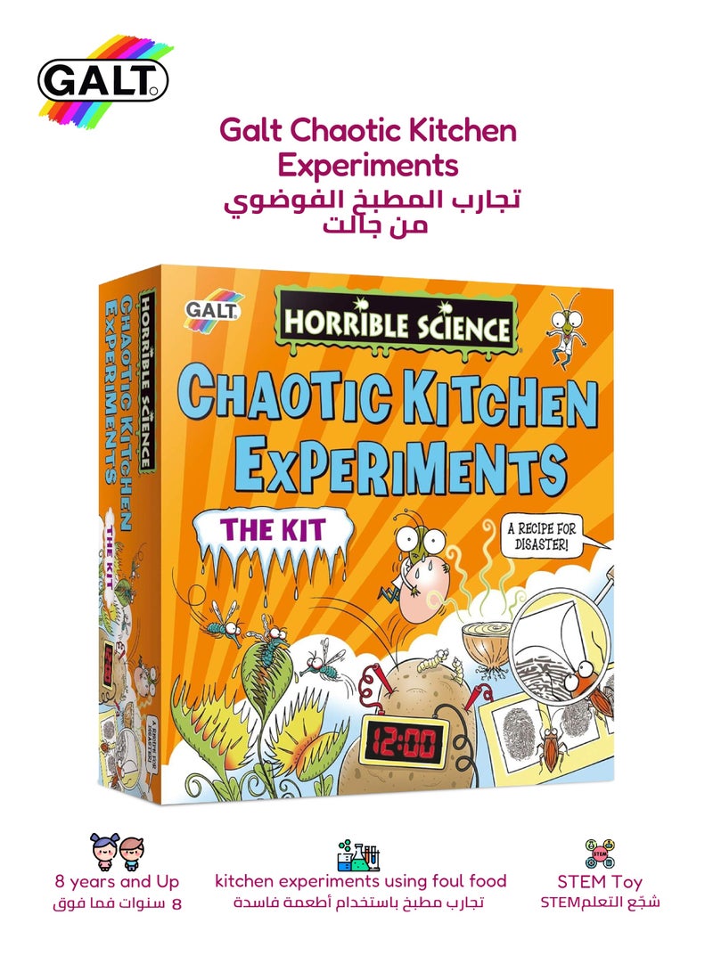 Galt Toys Chaotic Kitchen Science Kit | 14 Gross Experiments with Bugs & Food | Potato Clock, Mystery Messages & Flesh-Eating Plant | Includes Lab Book | 26x7.5x27 CM | Ages 8+ - Image 1