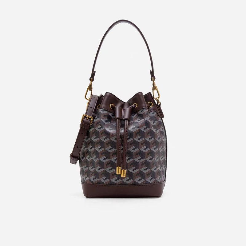 New Christy Ng High-Quality Bucket Bag, New Printed Versatile Commuter Shoulder and Crossbody Women''s Bag - Image 2