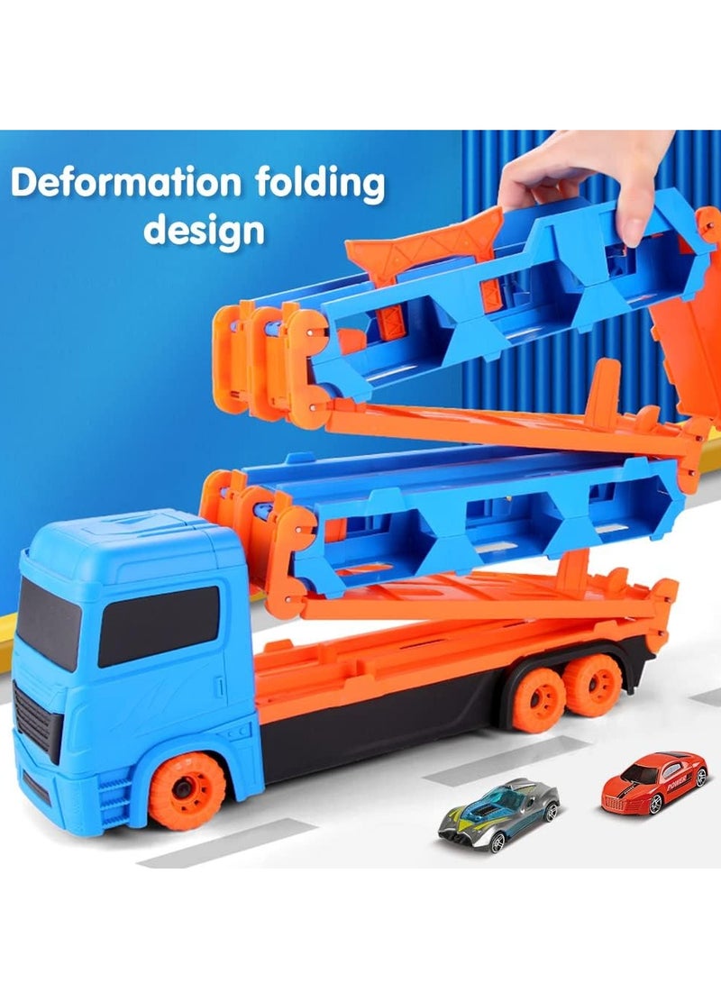 Transport Truck Toys Cars for Boys Ages 3 4 5 6, Portable Truck Toy with 6 Race Cars, Best Gift Carrier Vehicles Toys Set for Kids - Image 5