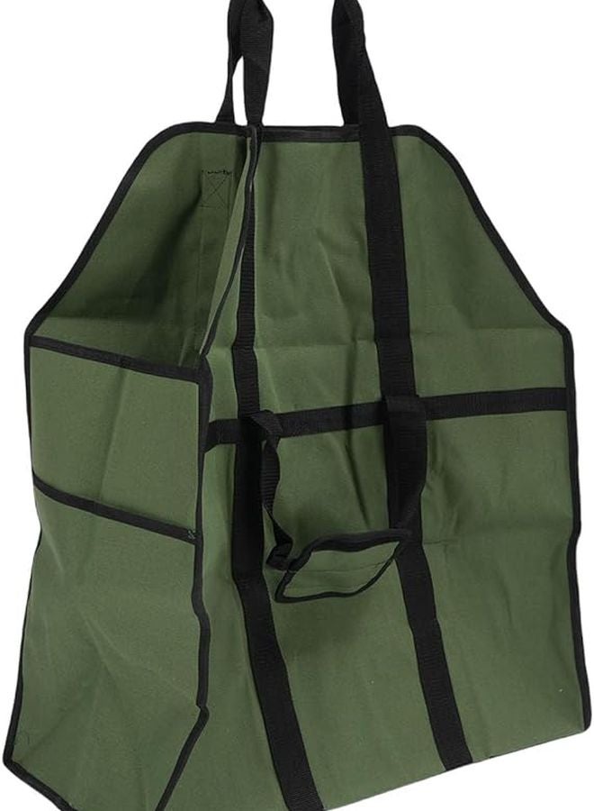 حقيبة كبيرة لحمل الحطب بمقبض مزدوج مقاومة للماء للتخزين للتخييم والشواء والفحم - Image 1