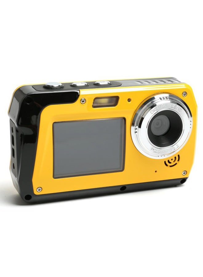 483.0inch Million Pixel Dual-screen Waterproof Camera Hd Digital Camera Camera-Color:Yellow  - Image 1