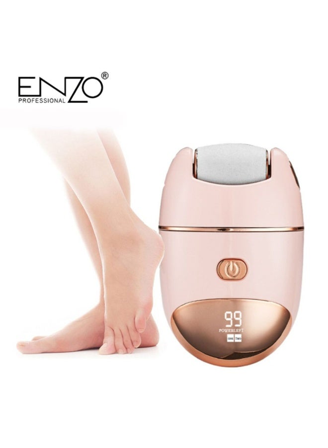 ENZO Professional ENZO EN-7101 ملف القدم الكهربائي – مزيل الجلد الميت القابل لإعادة الشحن، أداة العناية بالقدم الاحترافية مع سرعة قابلة للتعديل ورؤوس قابلة للتبديل - النسخة الدولية (وردي) - Image 1