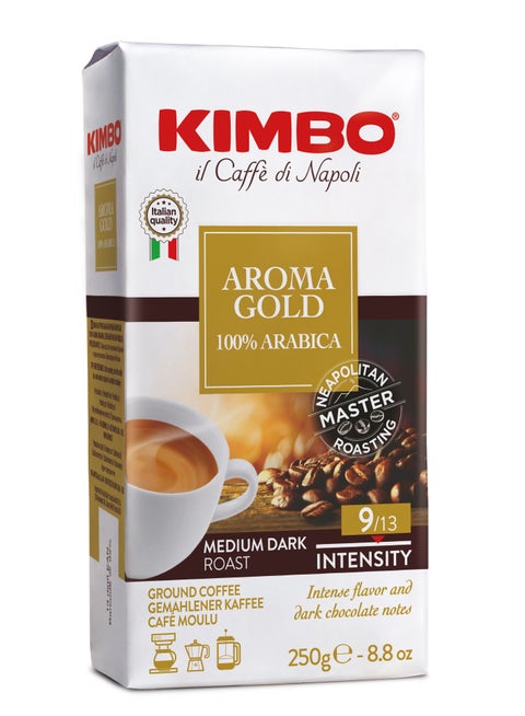 كيمبو اروما جولد 100% ارابيكا - بن مطحون - 250 جرام