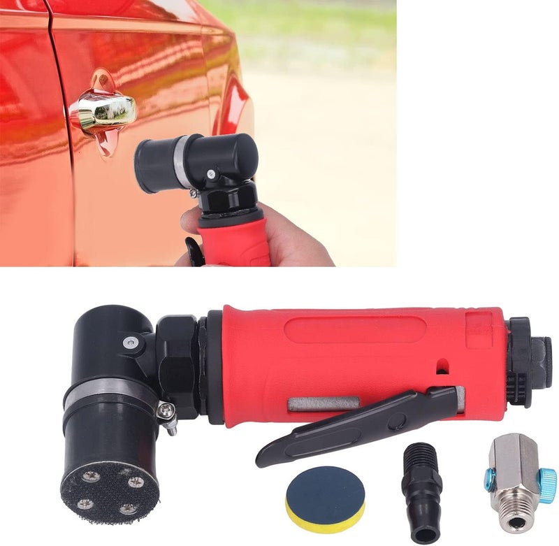 YDE - 8912B Air Die Grinder, Industrial Pneumatic Spot Mill with Red Sheath, 1/4in Air Inlet, 15000RPM High Speed for Metal Wood Car Polishing, Zinc Alloy Body with Muffler Device - Image 4
