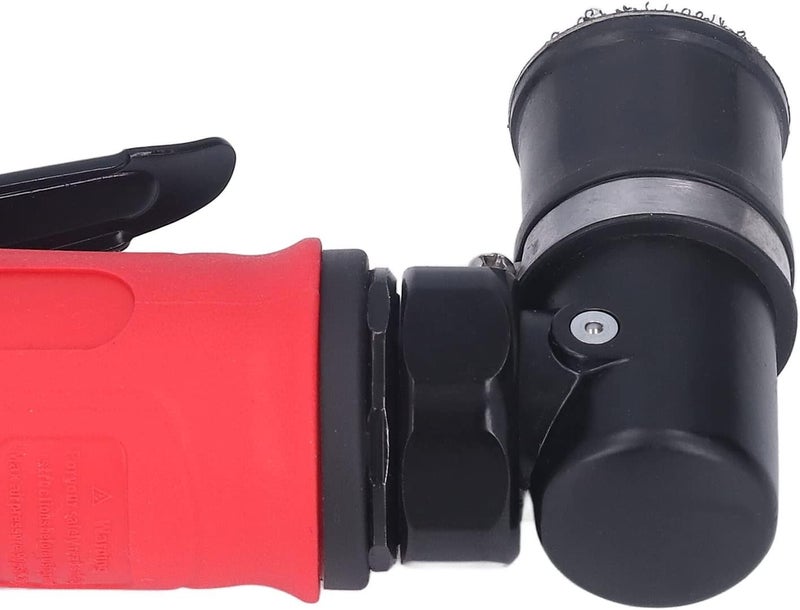 YDE - 8912B Air Die Grinder, Industrial Pneumatic Spot Mill with Red Sheath, 1/4in Air Inlet, 15000RPM High Speed for Metal Wood Car Polishing, Zinc Alloy Body with Muffler Device - Image 5