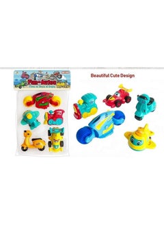 TEMSON TEMSON Fun Autos Set Push and Go Vehicles Friction Powered Cars Toy for Toddlers | Early Educational Toys and Birthday Gift for 3 Years Old Boys Girls (5PC) (HMC-5458)  - Image 1