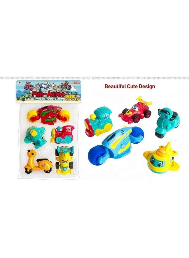 تيمسون مجموعة سيارات الدفع والانطلاق من TEMSON Fun Autos، سيارات تعمل بالاحتكاك للأطفال الصغار | ألعاب تعليمية مبكرة وهدية عيد ميلاد للأولاد والبنات بعمر 3 سنوات (5 قطع) (HMC-5458) - Image 1