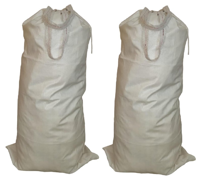 WUD 2 Pcs Laundry Peg Bag for Laundry Clothes with Strong Handles FoldableWashable ReusableEasy to Carry Material Thick Cotton Fabric - Image 1