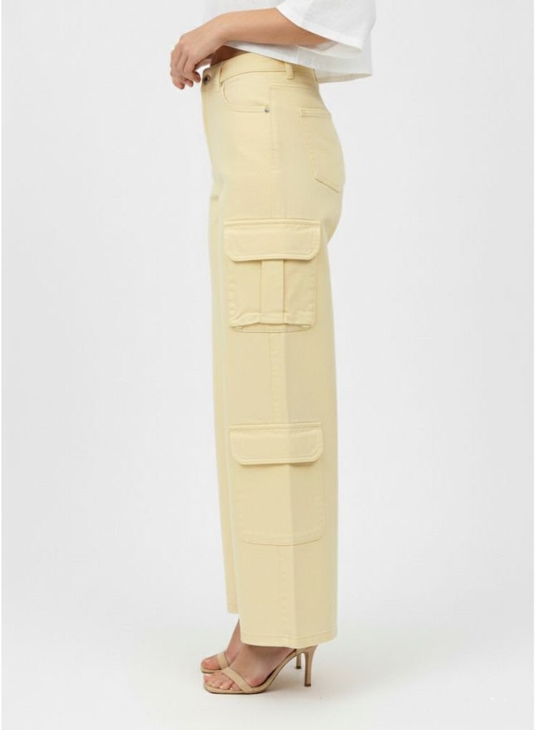 LVD Women's Wide-Leg Cargo Pants – 100% Cotton High-Waist Trousers With Utility Pockets, Casual Wear Pants - Image 3