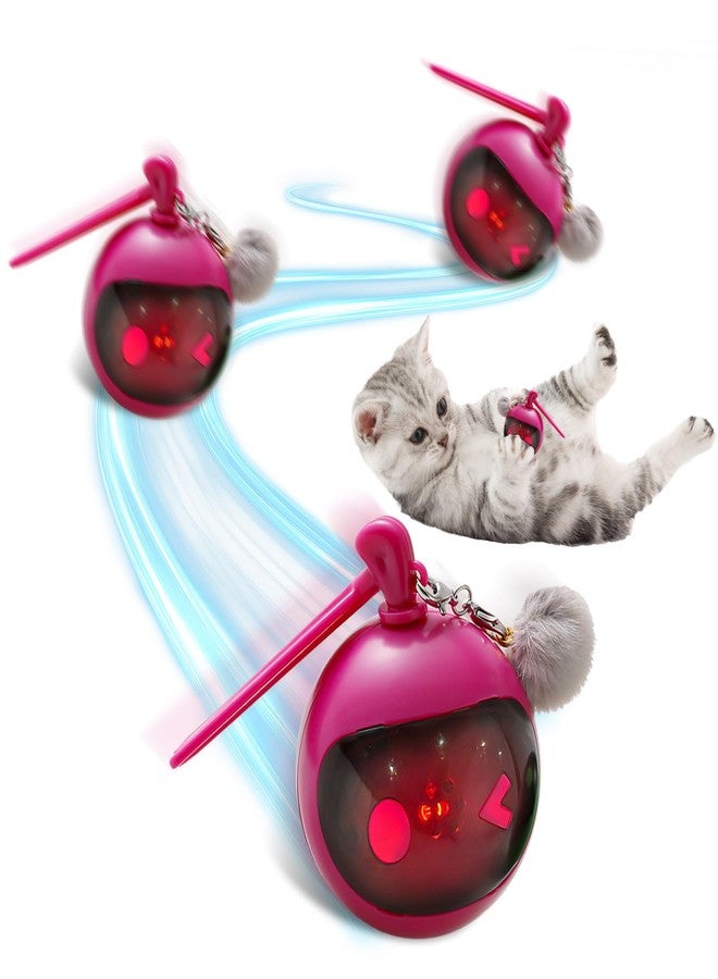 TVM Interactive Cat Toys for Indoor Cats, Automatic Motion Activated Kitten Ball Toy, Moving Stimulation Cat Toys for Bored Indoor Adult Cats, Low Noise Fast Rolling Moving Ball (Rose Red) - Image 1