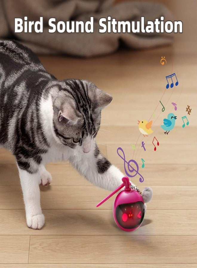 TVM Interactive Cat Toys for Indoor Cats, Automatic Motion Activated Kitten Ball Toy, Moving Stimulation Cat Toys for Bored Indoor Adult Cats, Low Noise Fast Rolling Moving Ball (Rose Red) - Image 4