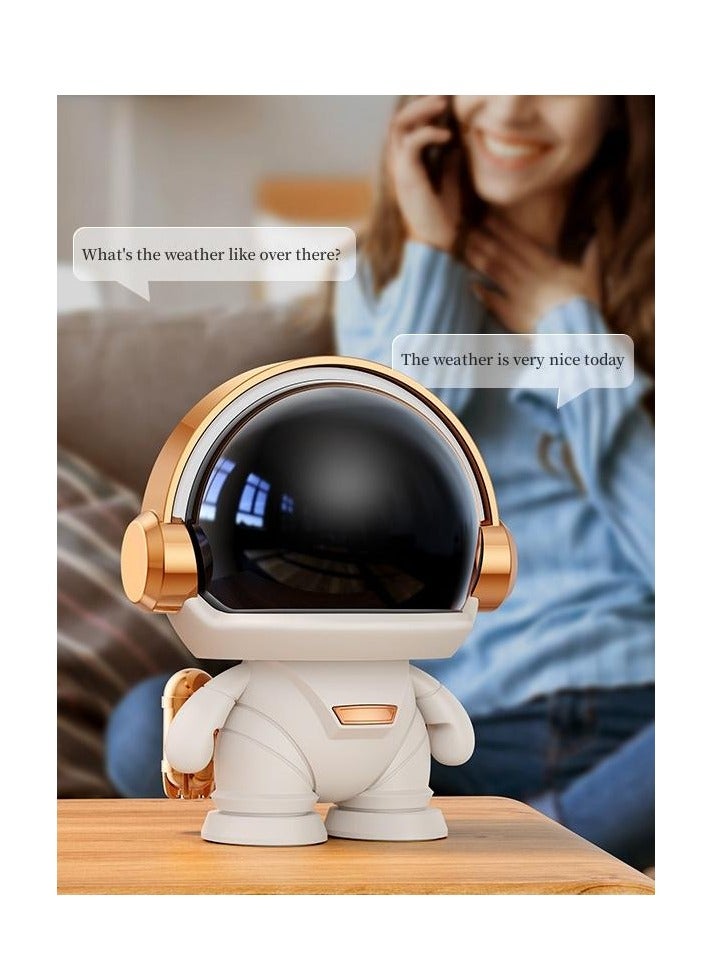 Portable Bluetooth speaker, 24-hour playback time, 10M Bluetooth range, enhanced bass, noise cancelling microphone, colorful white, desktop creative ornament  - Image 3