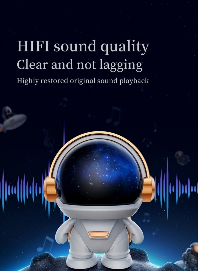 Portable Bluetooth speaker, 24-hour playback time, 10M Bluetooth range, enhanced bass, noise cancelling microphone, colorful white, desktop creative ornament  - Image 5