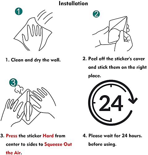 XIVUMN Metal Stone Self Adhesive Sticky Wall Hook 30 Clear Transparent - Image 4