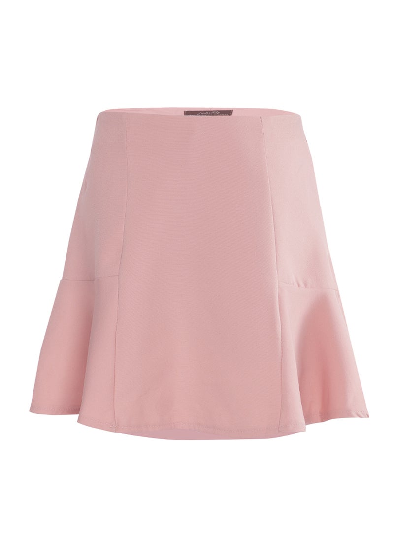 لندن راج تنورة قصيرة وردية واسعة - Image 5