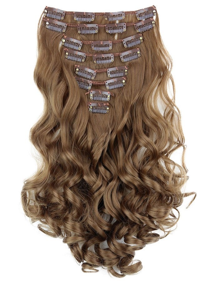CAISHA Xxl 14 8 Pieces Set Clip In Extensions Hair Extension Hairpiece Voluminous Wavy Light Brown Ces1051 - Image 1