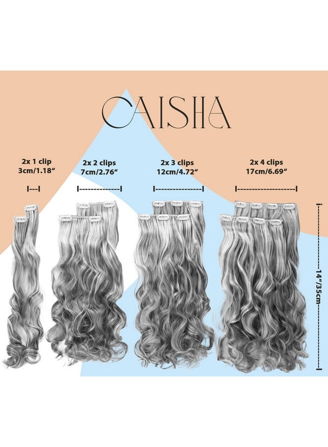 CAISHA Xxl 14 8 Pieces Set Clip In Extensions Hair Extension Hairpiece Voluminous Wavy Light Brown Ces1051 - Image 3
