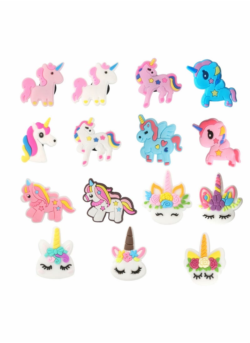 SYOSI - Croc Charms 50 Pcs Unicorn Shoe Decoration Charms Crocs Pins Crocs Accessories - Image 1