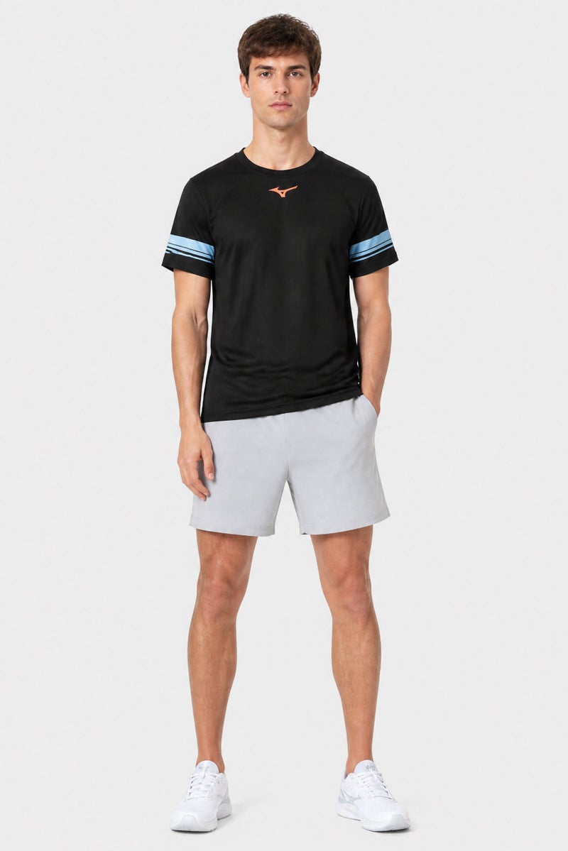 Mizuno Men Sportswear Fit Short Sleeve Outdoor T-Shirt, Black - Image 4
