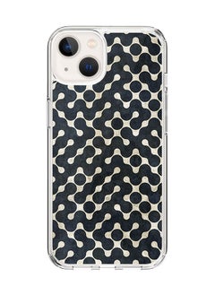 Classic Clear Case for Apple iPhone 15 Hybrid Soft Case Flexible Edges Anti Drop TPU PC Gel Thin Transparent Cover [ Designed for Apple iPhone 15 ] - Connect The Dots (Black) Full Print