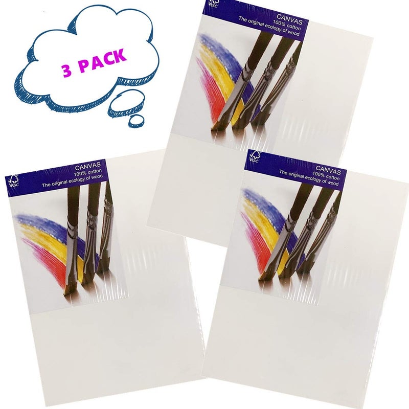 Partner A4 Canvas Set – 20 × 30 cm, Pack of 3