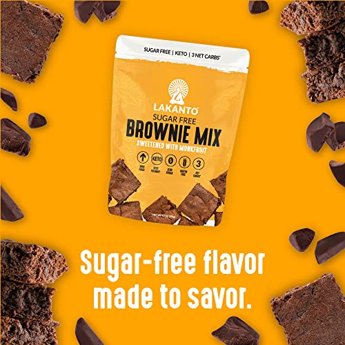 Lakanto Sugar Free Brownie Mix - Sweetened with Monk Fruit Sweetener, Keto Diet Friendly, Delicious Dutched Cocoa, High in Fiber, 3g Net Carbs, Gluten Free, Easy to Make Dessert (Pack of 3) - Image 4