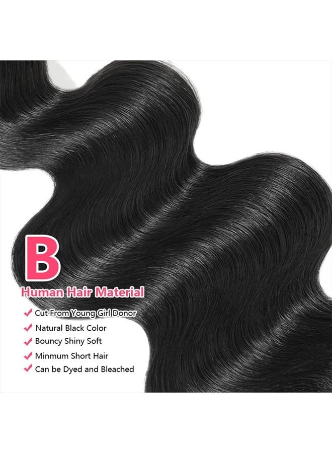 10A Brazilian Body Wave Bundles 20 22 24 Inch Human Hair Bundles 100% Unprocessed Virgin Hair Body Wave 3 Bundles Human Hair Weave Bundles Deals 1B Natural Black