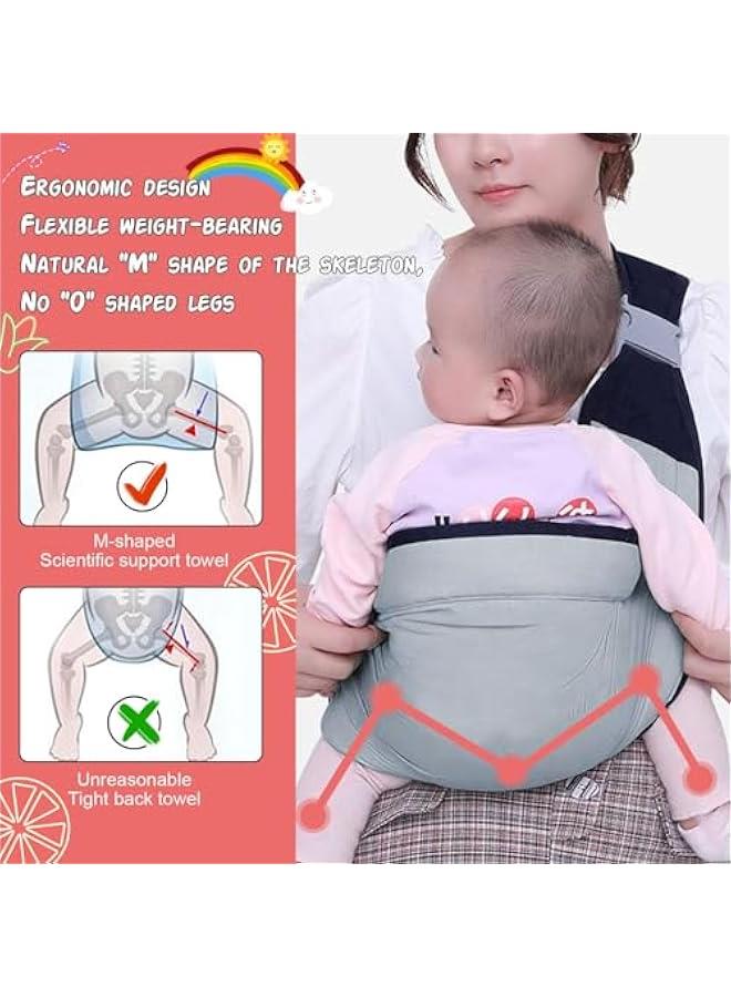 هوكور حامل أطفال على الكتف من تاسل، حامل للأطفال قابل للتعديل، حامل للورك والكتف نصف ملفوف للأطفال، حمالة كتف واحدة موفرة للجهد، حامل أطفال من قطعة قماش للأطفال الصغار حتى وزن 20 كيلوجرام (أخضر) - Image 5