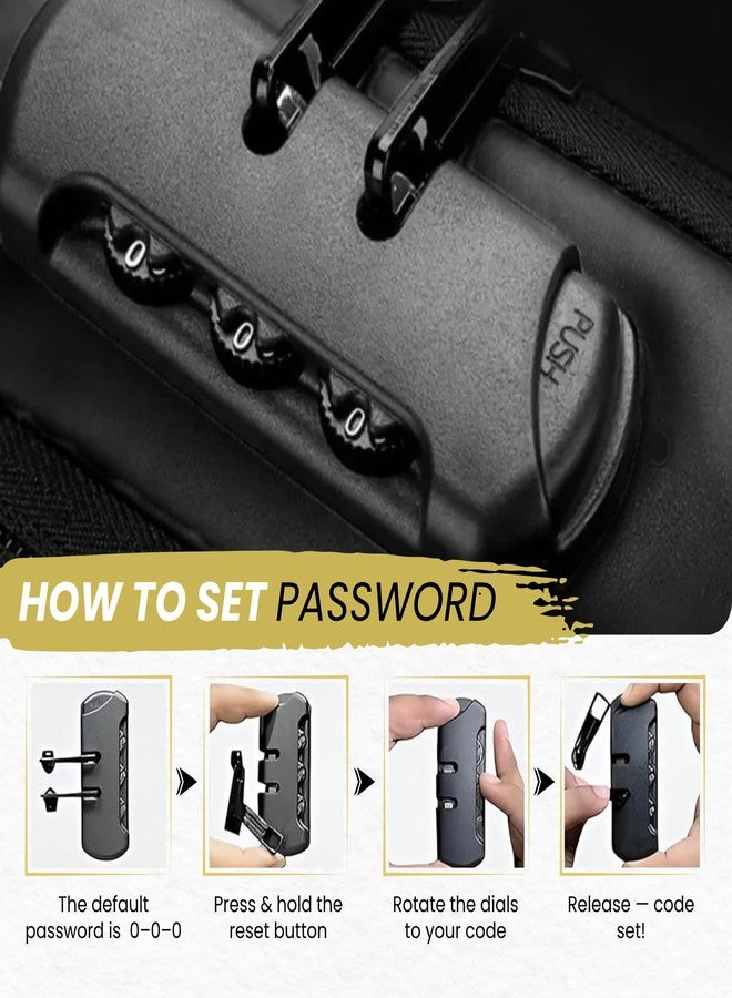 OCEANEVO Stylish Anti Theft Crossbody Sling Bag for Men WITH Luggage Tag, Chest Bag for Travel WITH Lock and USB Charging Port - 1 Year Warranty - 32 x 19 x 8 Cm - Black - Image 5
