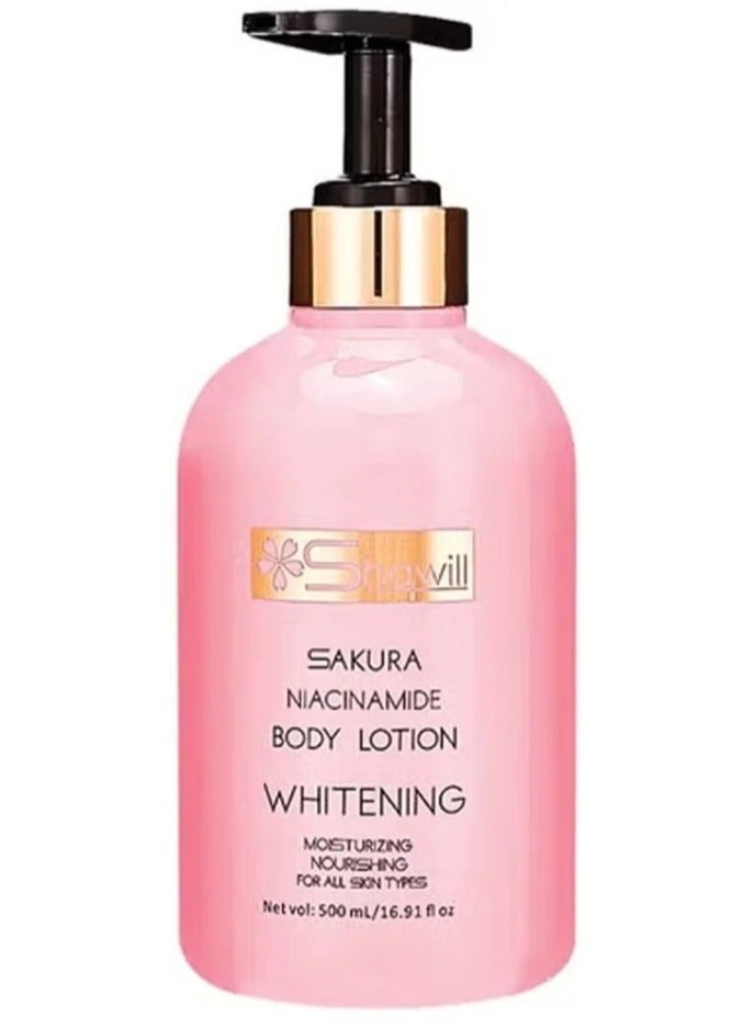 لوشن تبييض الجسم من شاويل ساكورا نياسيناميد - 500 مل