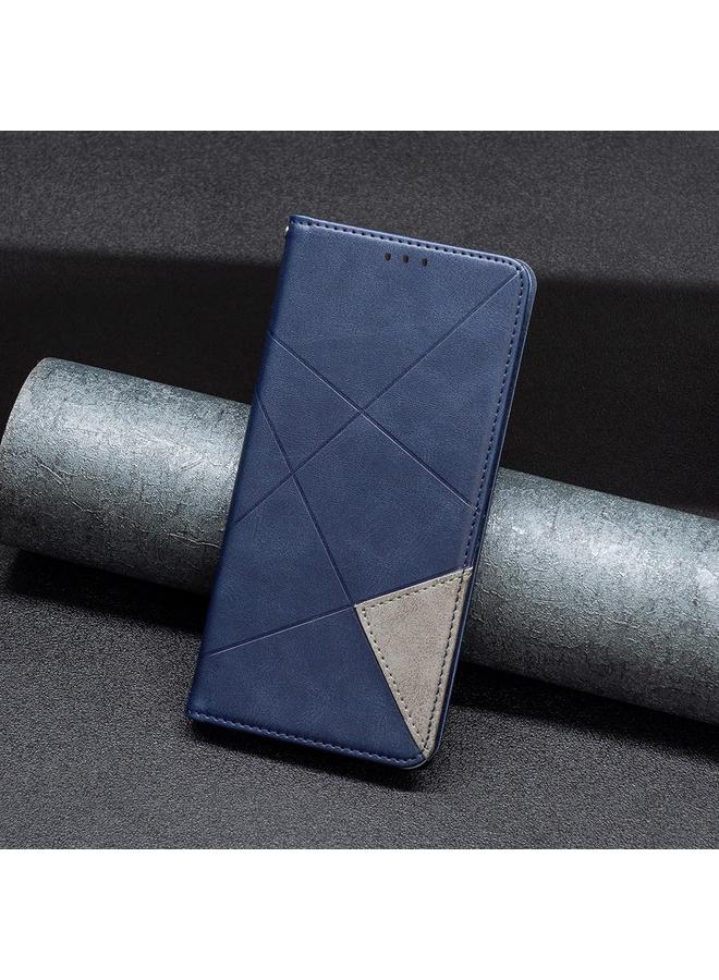 S-TOP Case For Redmi Note 14 4G 163.25mm Rhombus Texture Magnetic Leather Phone Case - Image 2