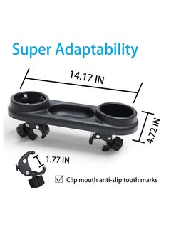 Stroller Snack Tray with Cup Holder, Universal Stroller Snack Attachment, Upgraded Removable Non-Slip Grip Clip for Stroller Bar, Large Capacity - pzsku/Z14D687FD659CBB390348Z/45/_/1661238557/9b178a76-041c-4176-9842-4865eef9385b