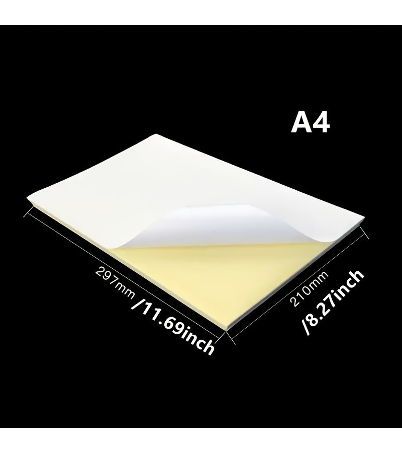 15 Pcs Self Adhesive Stickers A4 Size Glossy Backing Paper Laser Inkjet Labels For Printing - Image 1